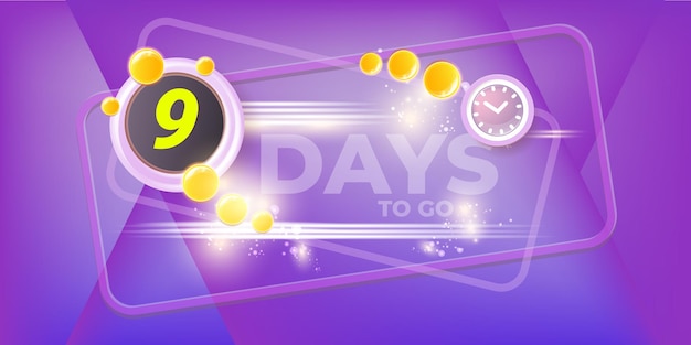 9  days to go banner design template