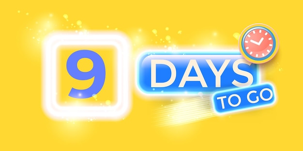 9 days to go banner design template