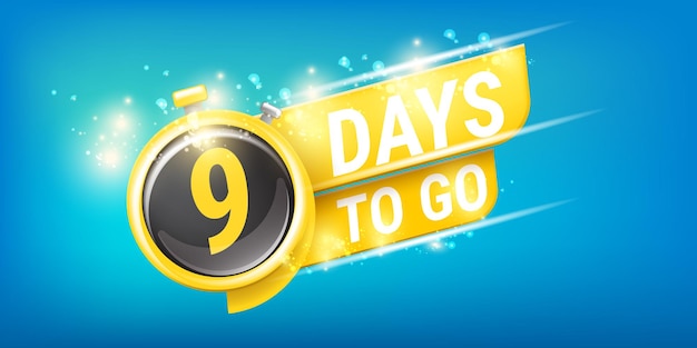 9 days to go banner design template