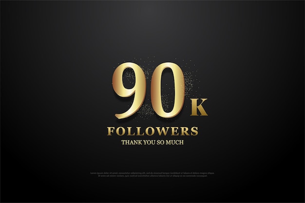 90k followers with shiny numbers