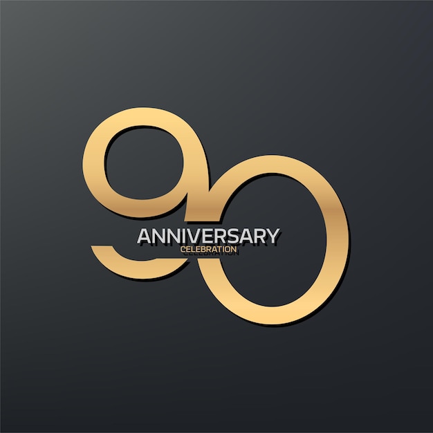 Vector 90th anniversary logotype design