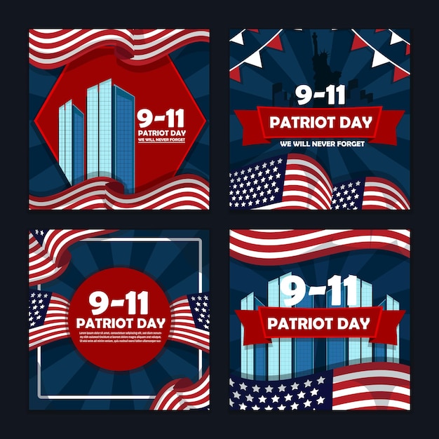 911 Patriot Day Festivity Social Media Post Template