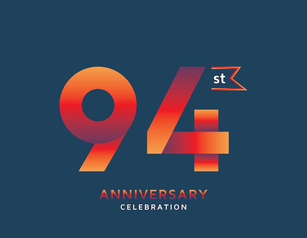 94st anniversary colorful