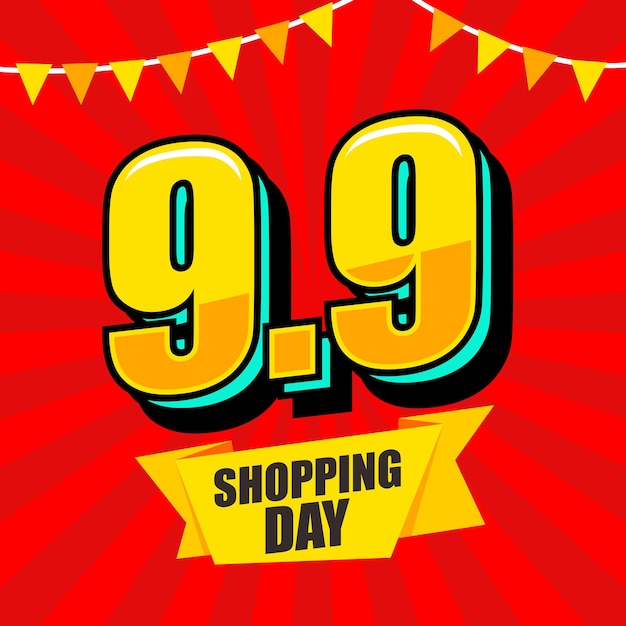 99 shopping day expression pop art comic style