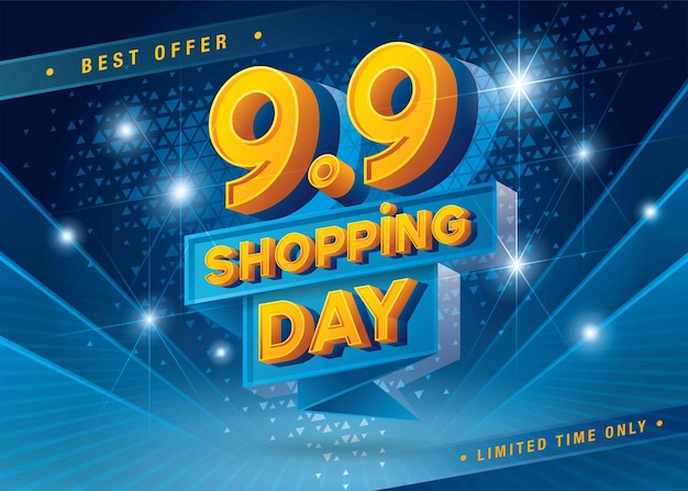 99 Shopping Day Sale Promotion Banner design special offer discount Shopping banner template