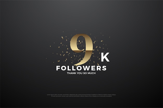 9k followers with graded brown numbers