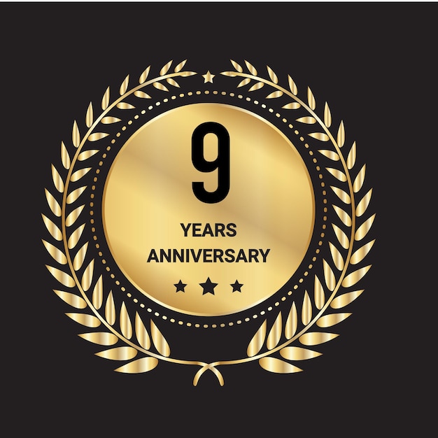 9th Years Anniversary Logo Design, 9 years anniversary