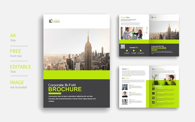 A4 Bi fold brochure template layout design