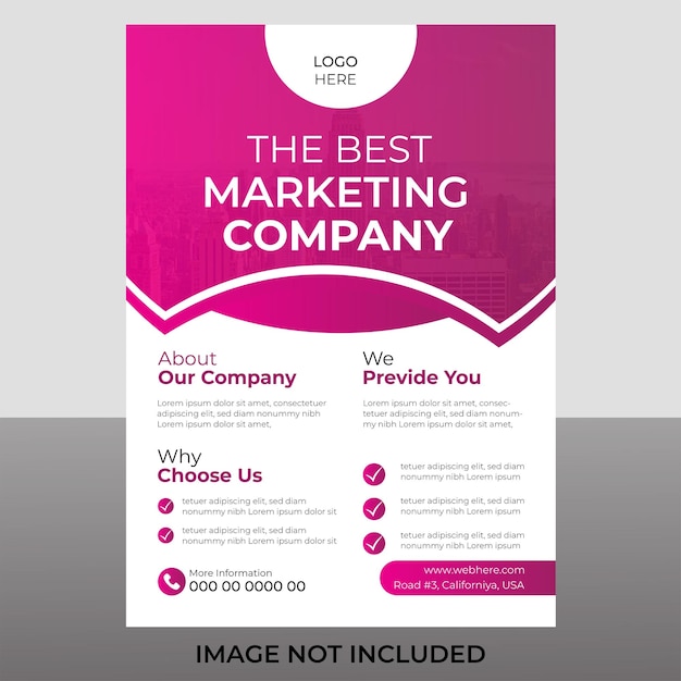 A4 business flyer design template