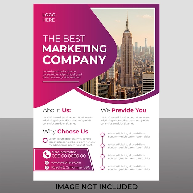 A4 business flyer design template