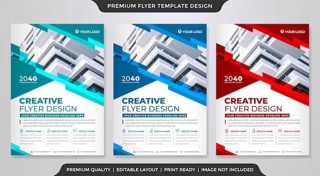 a4 flyer template design with abstract style use for business promotion poster