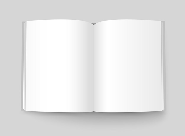 A4 format book vector mockup. Open book ready for a content