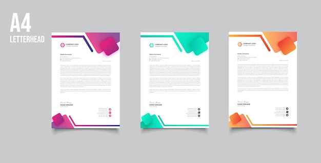 A4 letterhead design