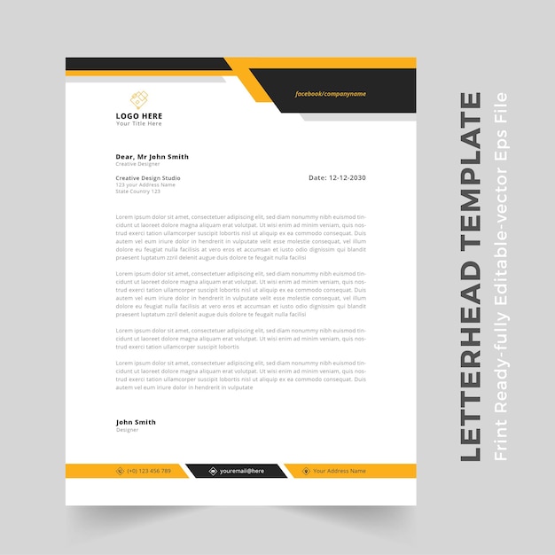 A4 letterhead template