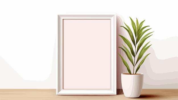 Vector a4 mockup frame with place for photo keepsake