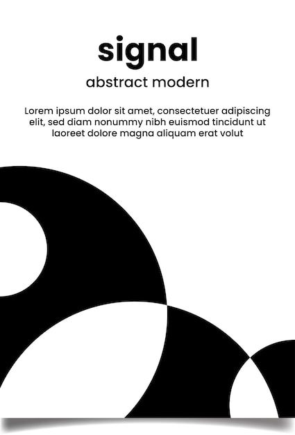 Vector a4 modern black and white cover templates geometric abstract design