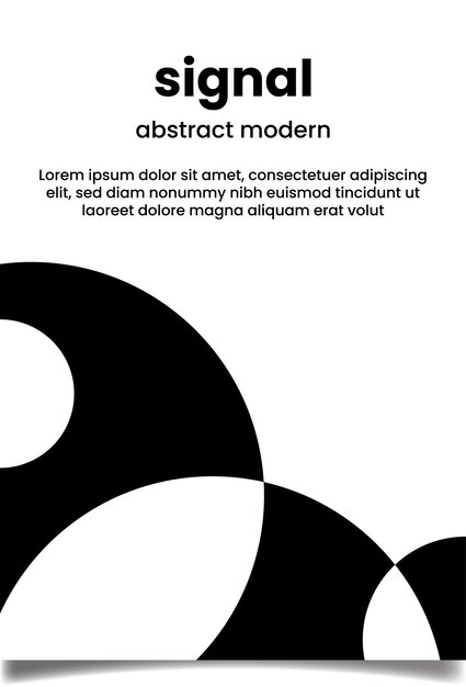 Vector a4 modern black and white cover templates geometric abstract design