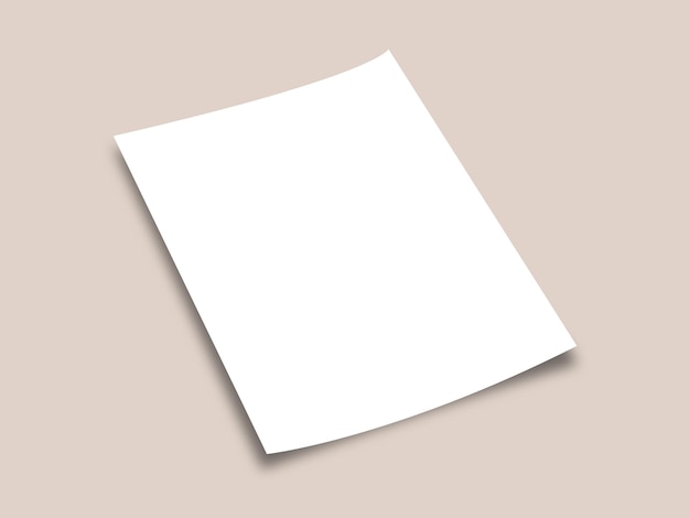 Vector a4 paper sheet blank mockup template