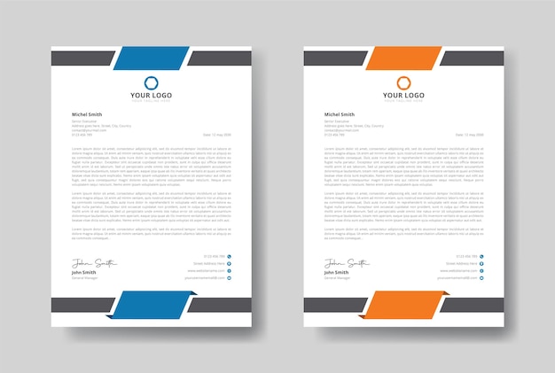 A4 Professional creative letterhead template design for your business