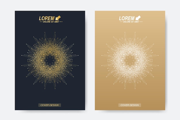 a4 size design presentation with golden mandala