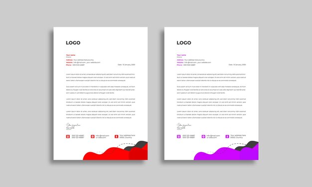 A4 size letterhead design template