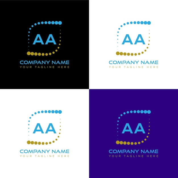 AA initial modern logo design vector icon template