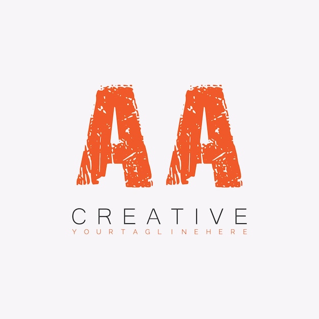 AA initial monogram logo with letter creative design