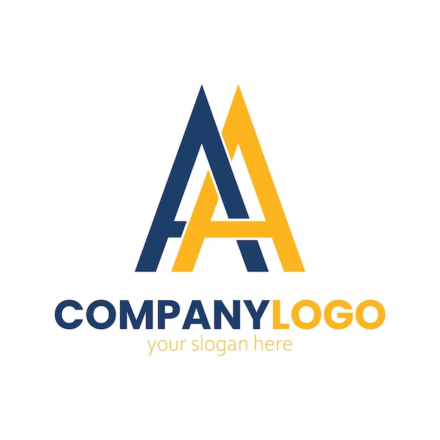 AA letter monogram bold company name logo