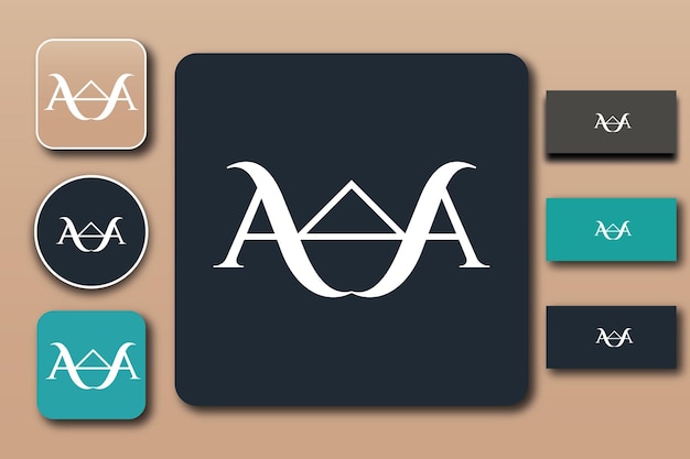 AA monogram logo template