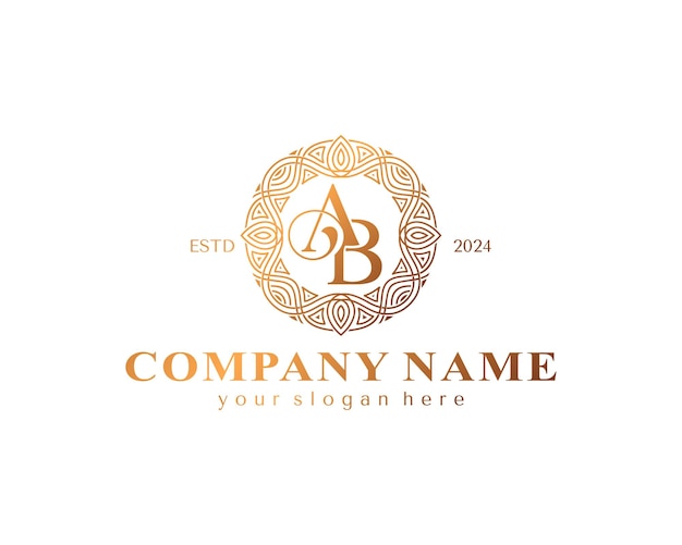 Vector ab logo letter ab logo design letter ab luxurious letter logo template elements personal monogram