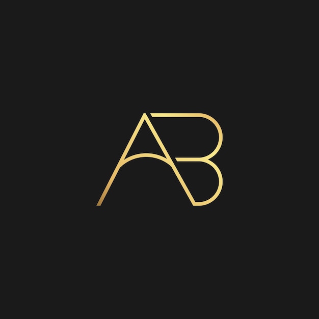 Vector ab luxury logo design for your brand