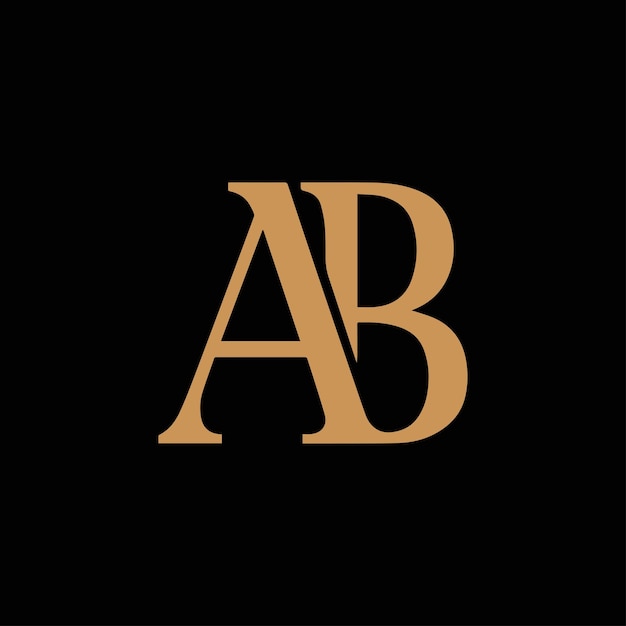 Vector ab monogram logo vector