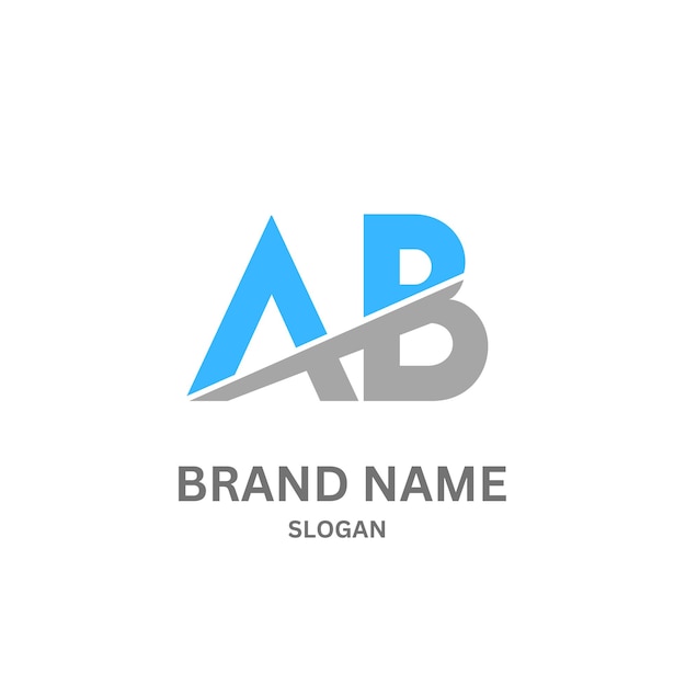 Vector ab722 letter ab logo design