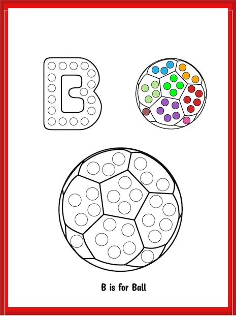 ABC Dot Marker Fun Creative Kids Activity Pages for Children Ball dot marker art