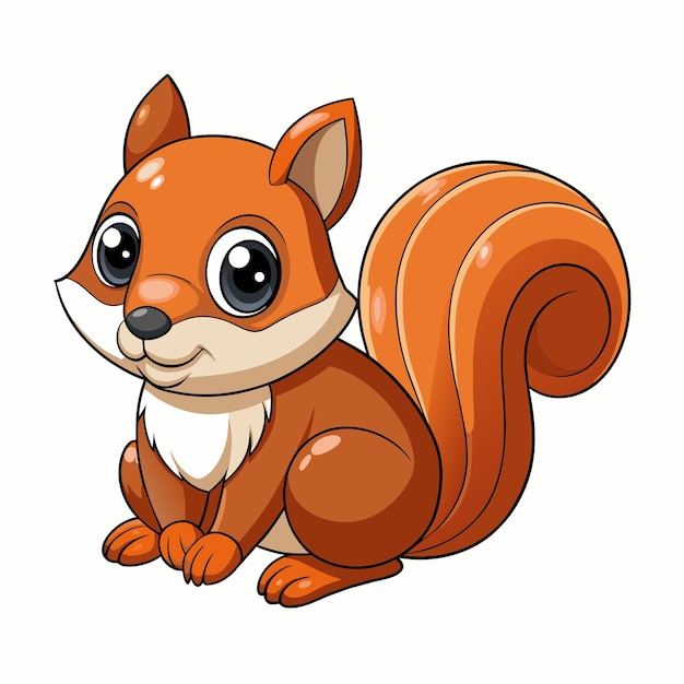 Aberts Squirrel rests vector kawaii