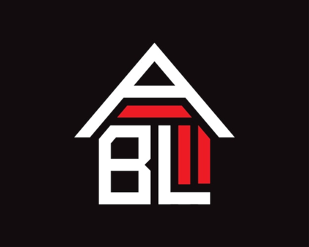 Vector abl letters real estate construction logo design vector