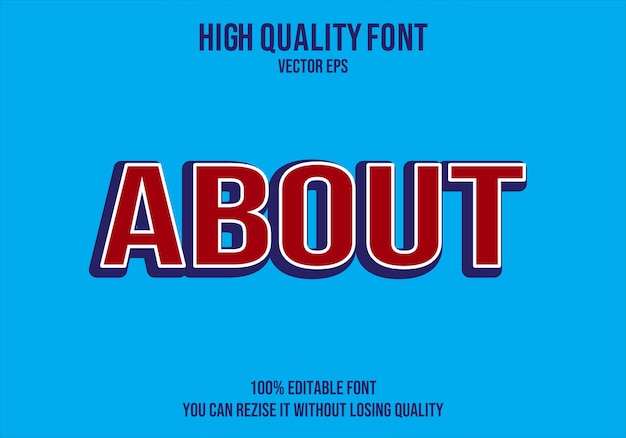 About Editable Text Font Effect