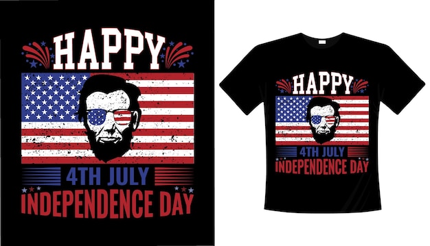 Abraham Lincoln 4th July tshirt design America independence day tshirt design