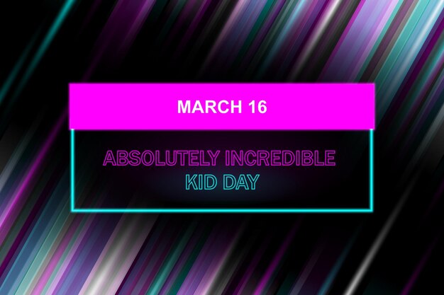 Absolutely Incredible Kid Day background