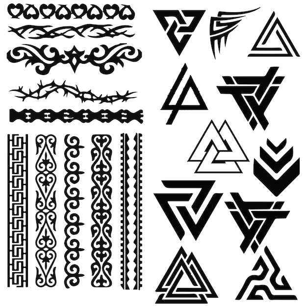 Vector abstact geometric greek key style pattern for social media template and background