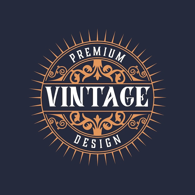 abstrack elegant vintage logo design template