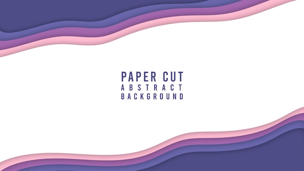 Abstrack paper cut background with purple gradient