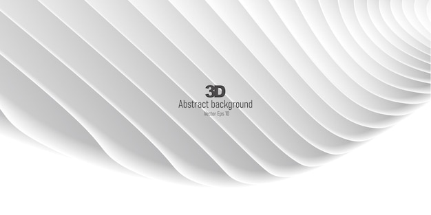 Abstract 3d background with large white fluted sphere render realistic efferc vector composition