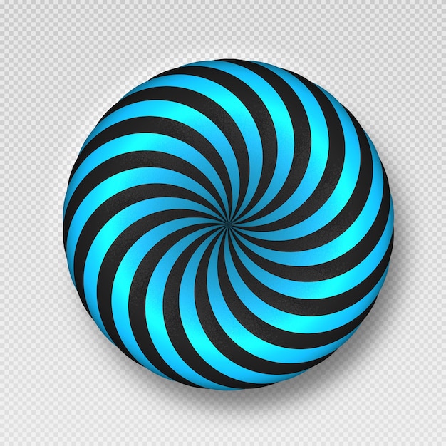 Abstract 3d balls with wavy striped texture.