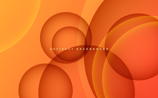 Vector abstract 3d circle layers orange gradient background eps10 vector