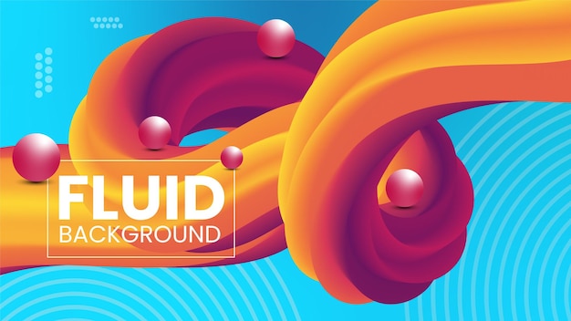 Abstract 3d dynamic fluid background or liquid wave background shapes