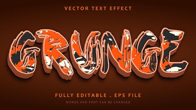 Abstract 3d Grunge Editable Text Effect Design