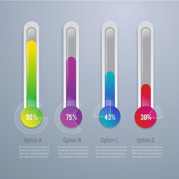 Abstract 3D Modern  infographics