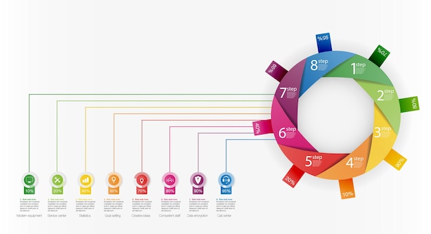 Abstract 3D Paper Infographics