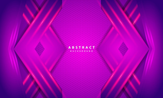 Abstract 3D purple background overlap layers on dark space